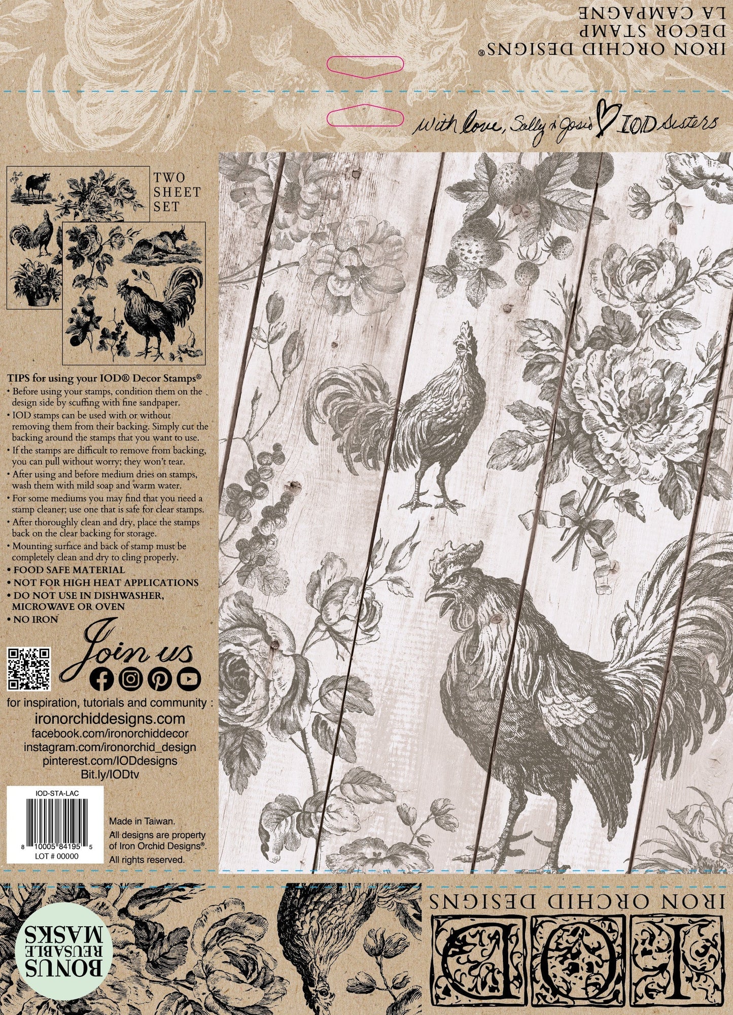 IOD Stamp 12x12 La Campagne