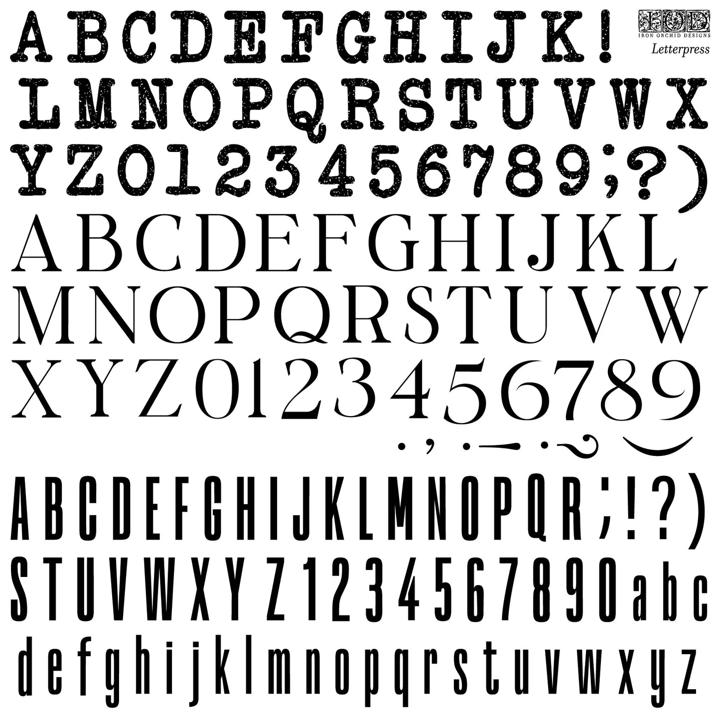 IOD Stamp 12x12 Letterpress