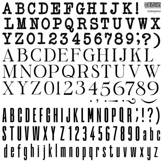IOD Stamp 12x12 Letterpress