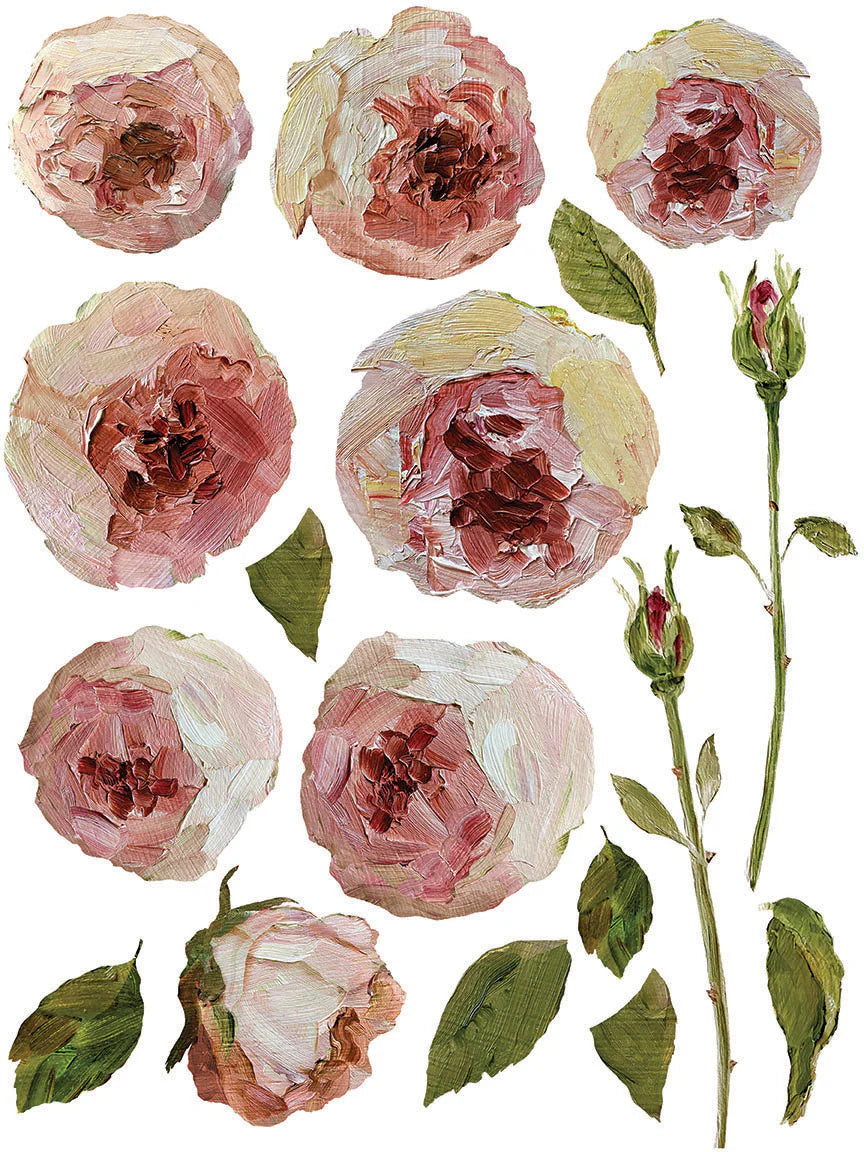 IOD Transfer Painterly Florals 12x16