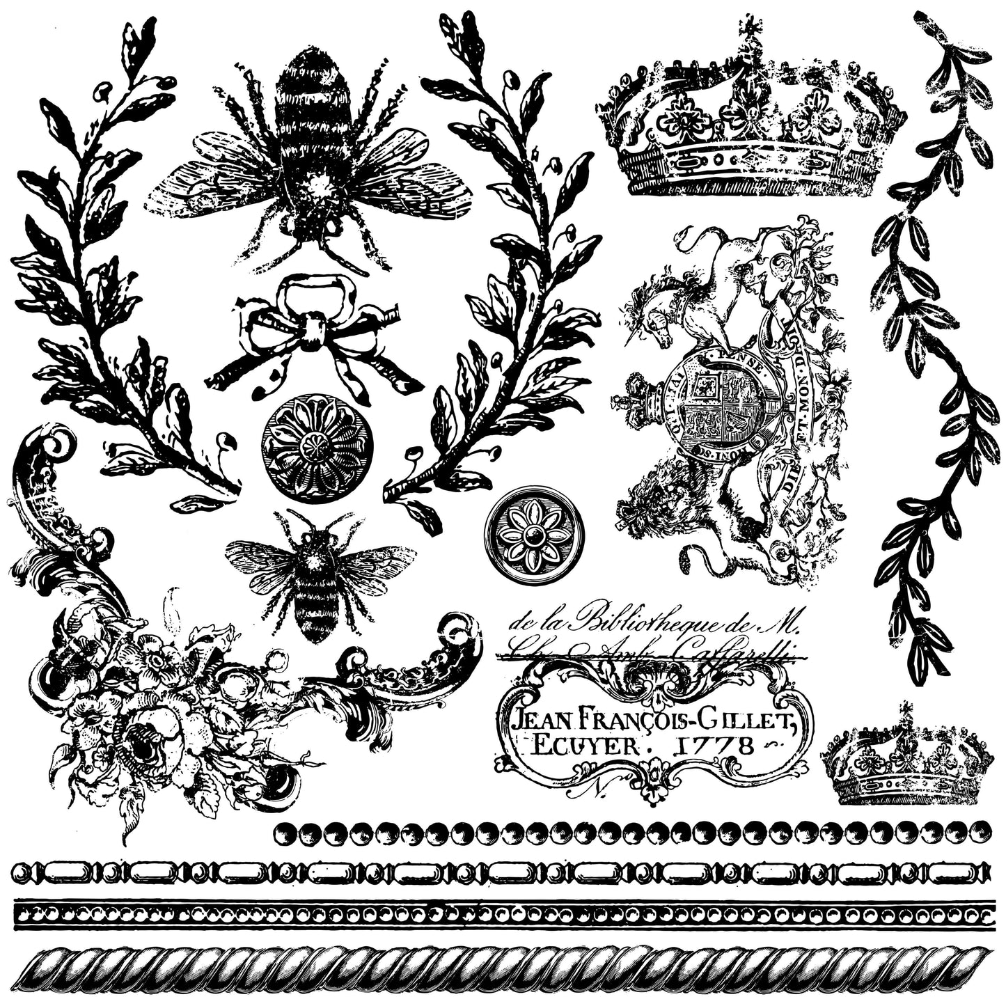 IOD Stamp 12x12 Queen Bee
