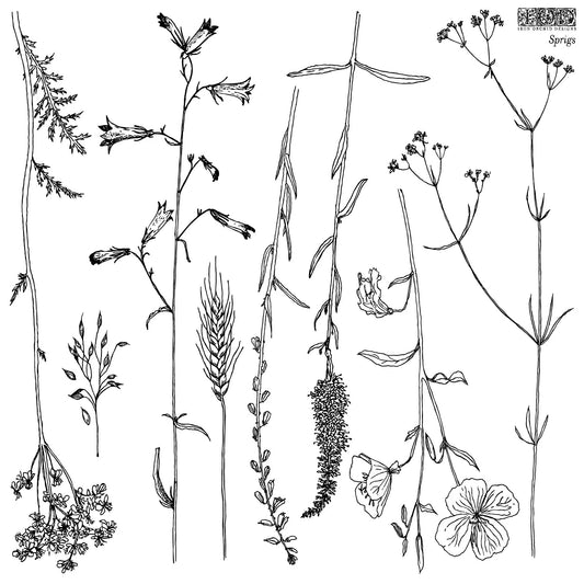 IOD Stamp 12x12 Sprigs