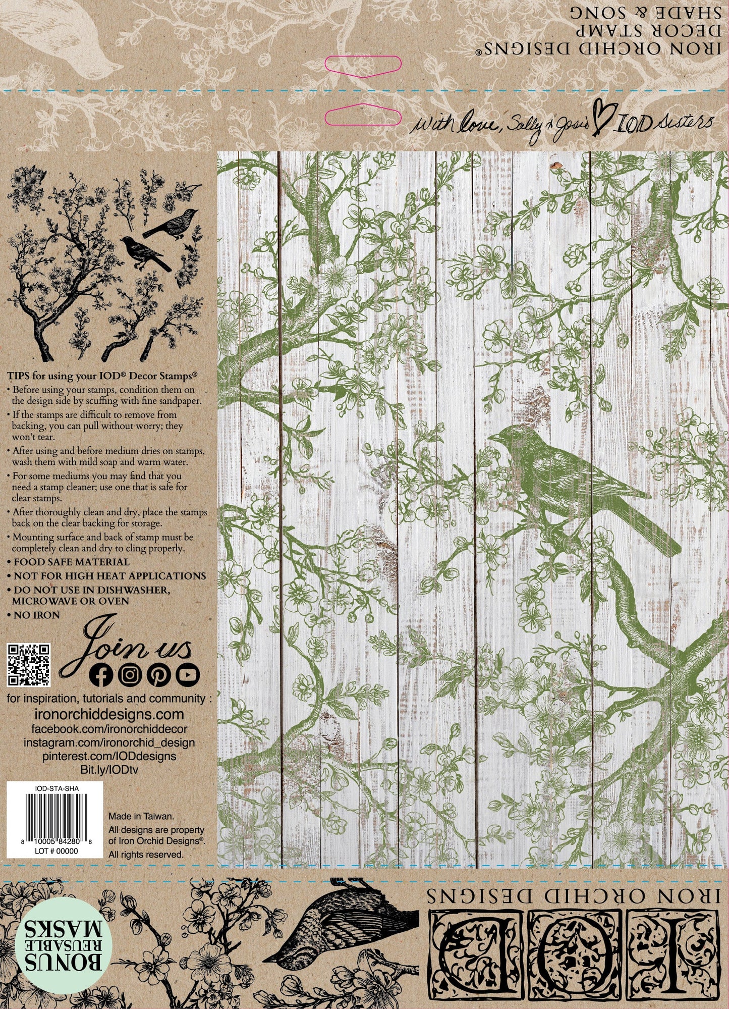 IOD Stamp 12x12 Shade & Song