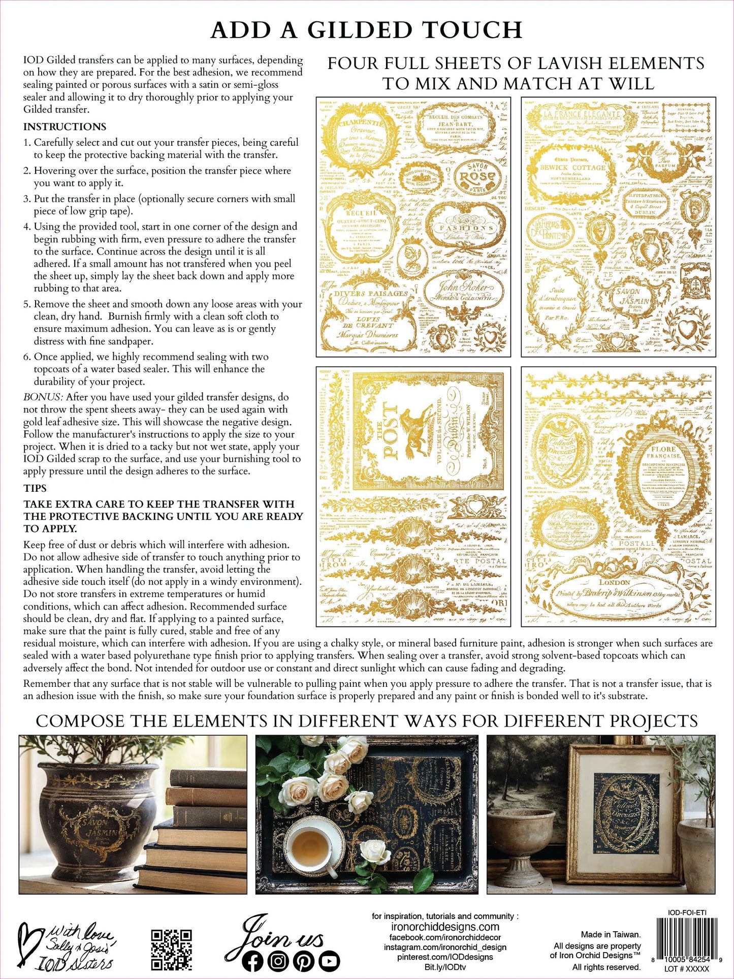 IOD Foil Transfer Etiquettes 12x16
