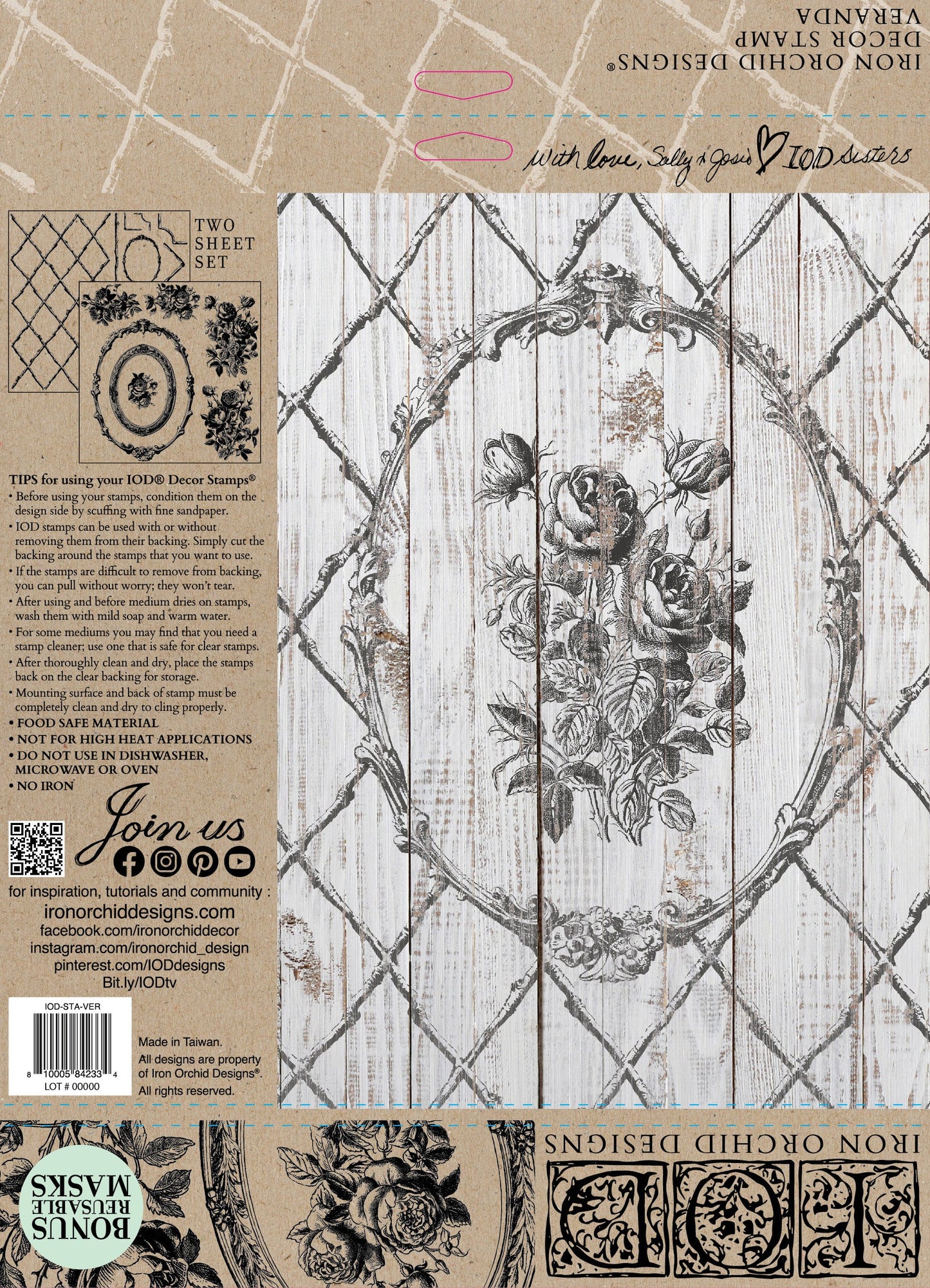 IOD Stamp 12x12 Veranda